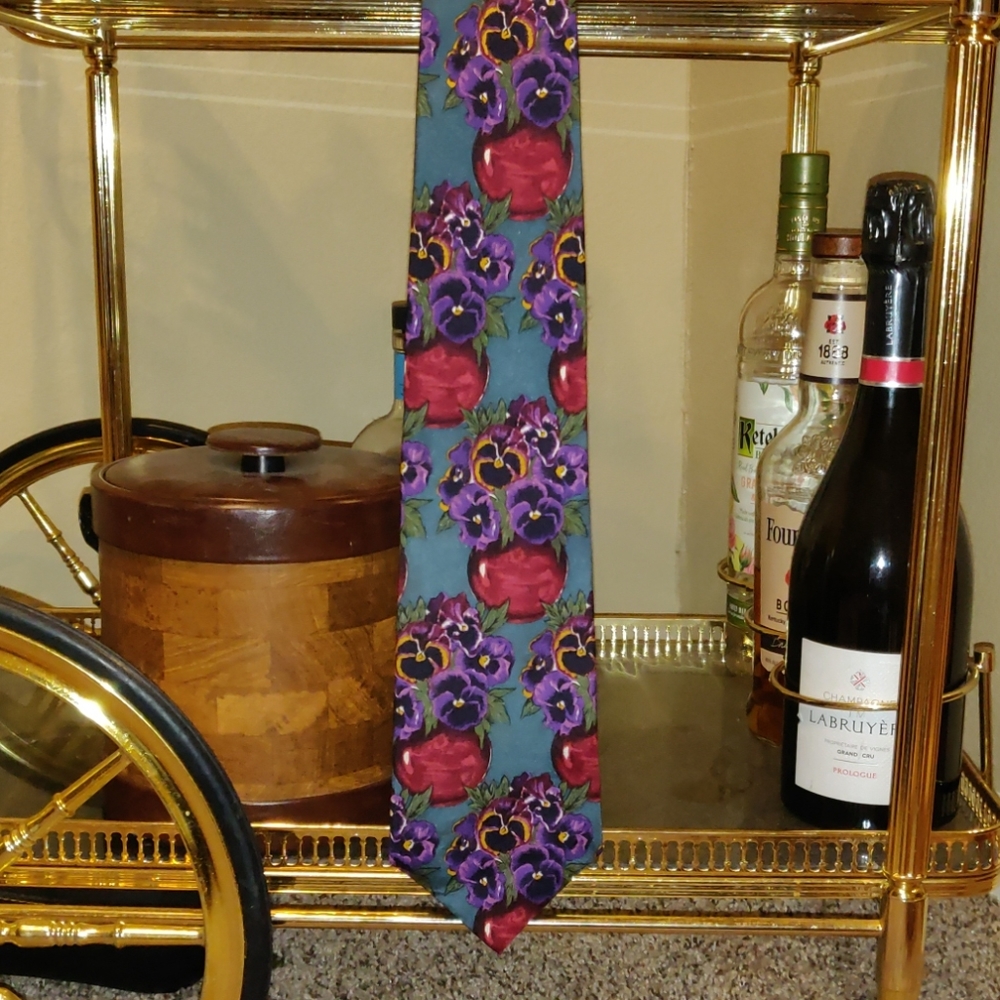 Perry Ellis silk floral tie